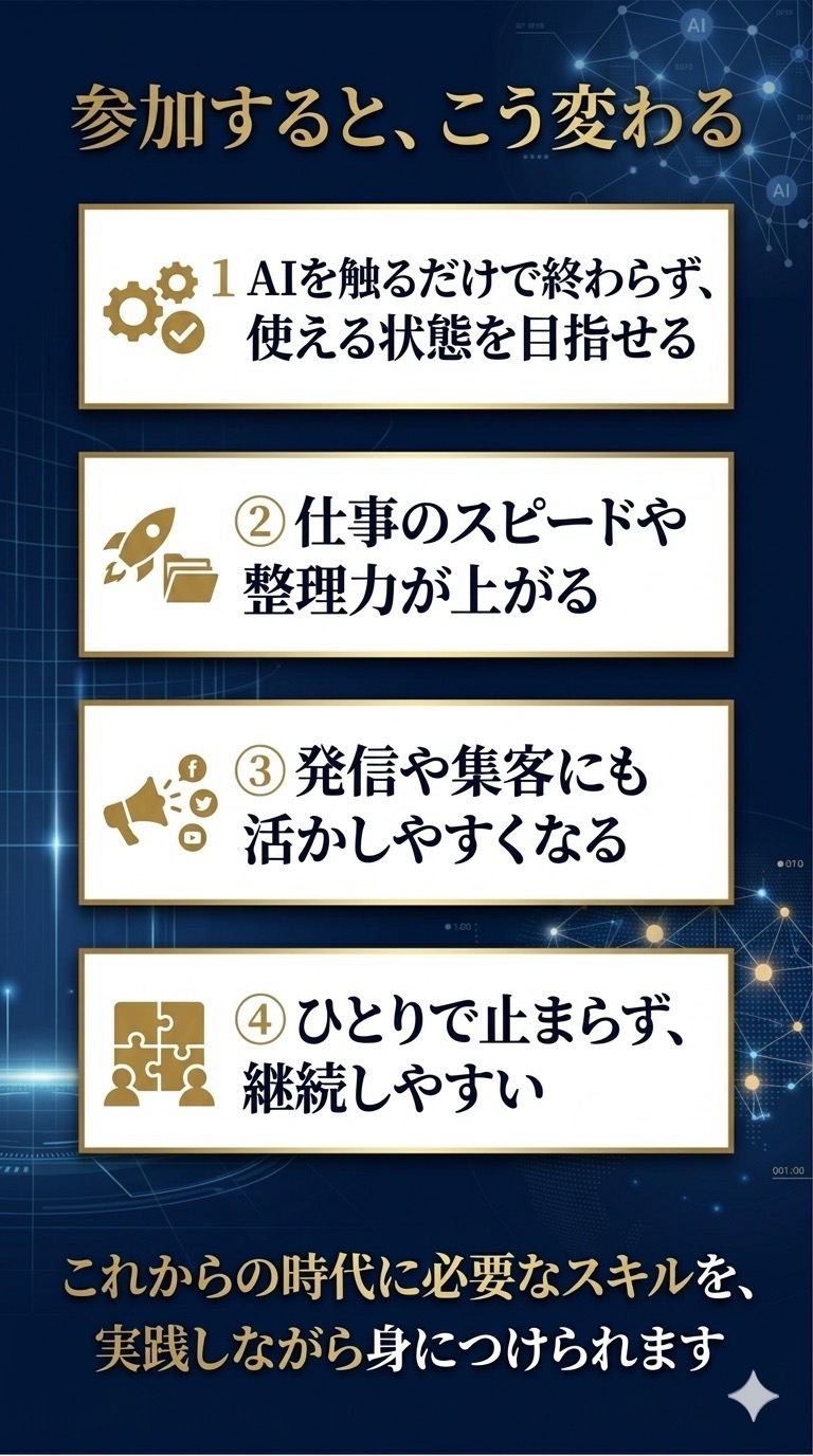 参加すると、こう変わる